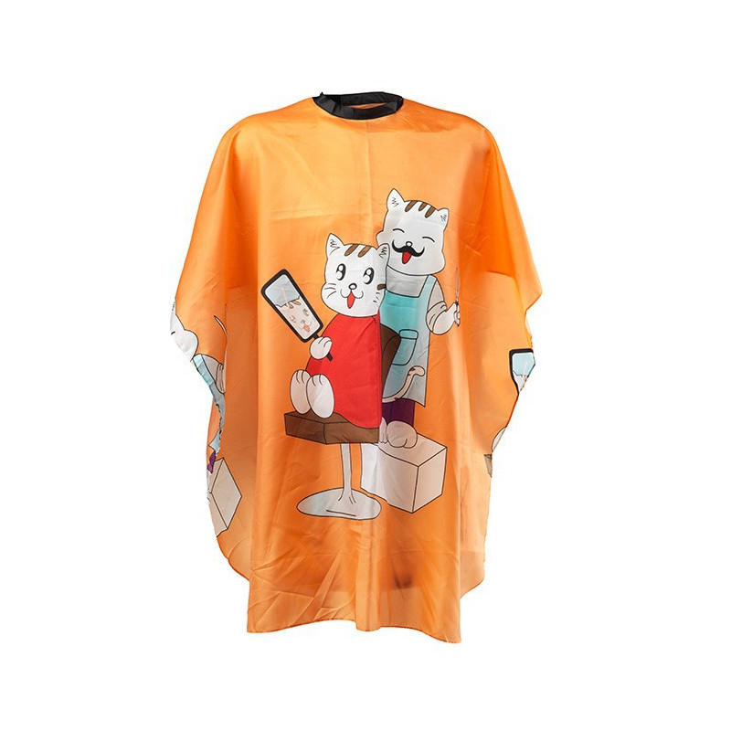 Dětská kadeřnická pláštěnka s motivem kočky