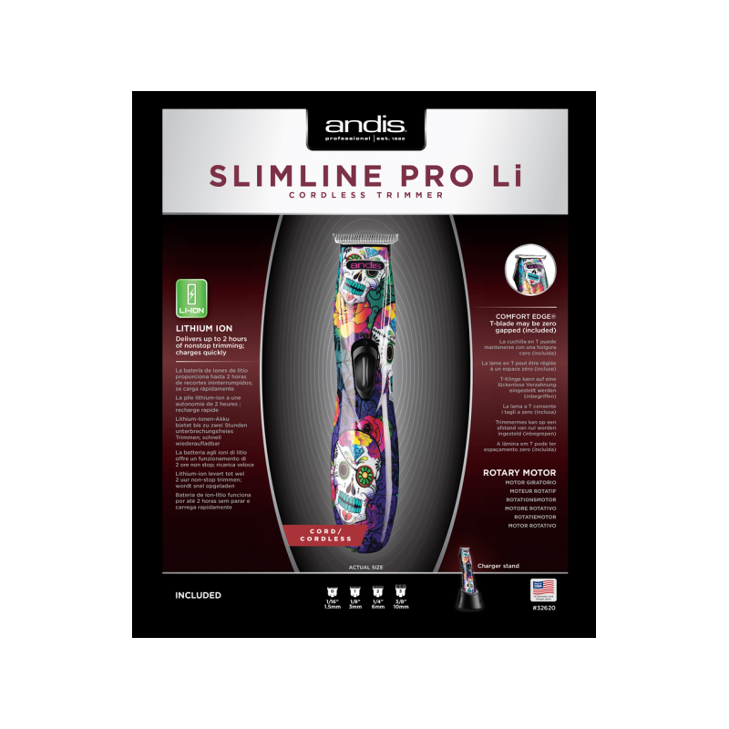Andis Slimline Pro Ion T-Blade - Skull Design