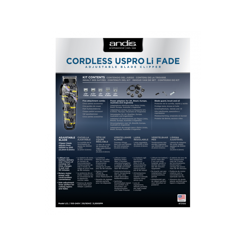 Andis Cordless UsPro Li Fade (Andis Nation Graffiti)